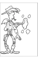 Lucky Luke kleurplaat 6